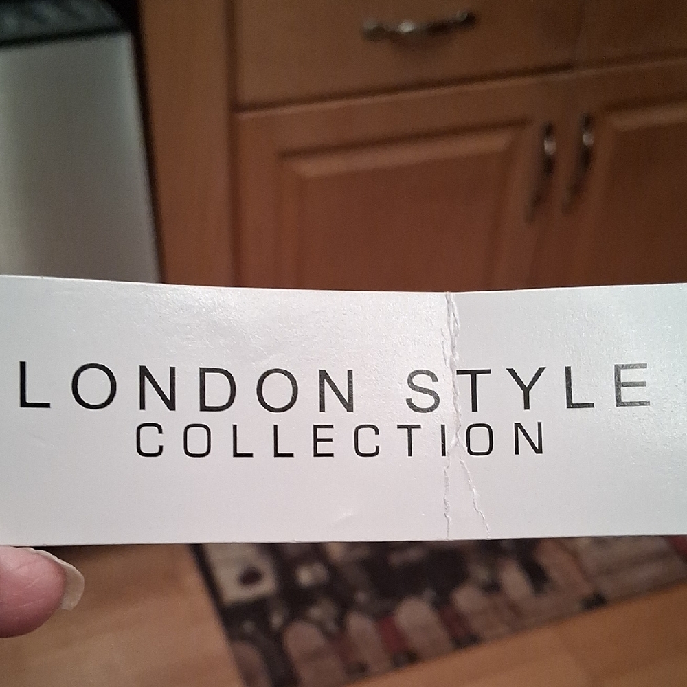 London Style Black and Cream Midi Dress - Picture 11 of 12